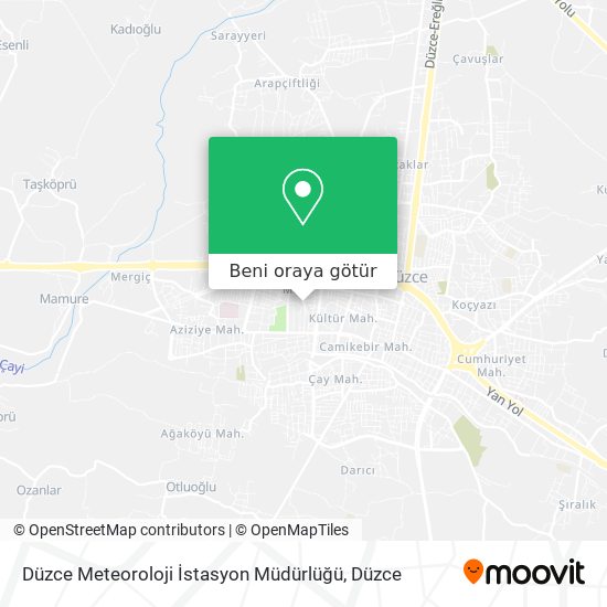 Düzce Meteoroloji İstasyon Müdürlüğü harita