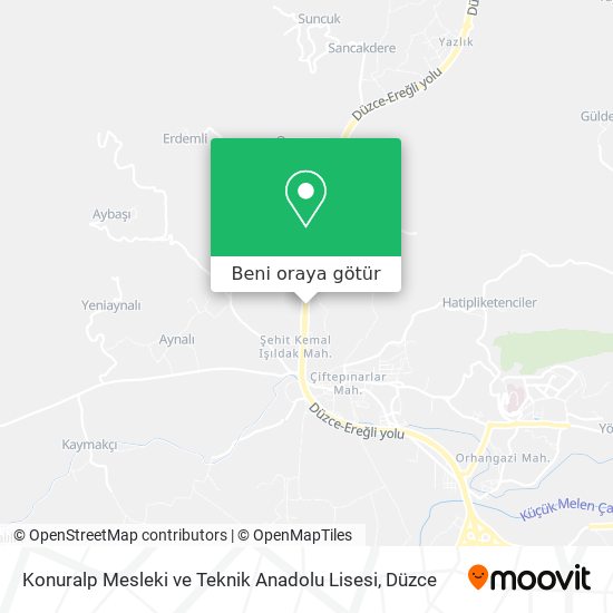 Konuralp Mesleki ve Teknik Anadolu Lisesi harita