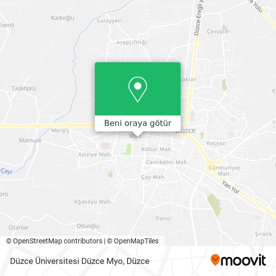 Düzce Üniversitesi Düzce Myo harita