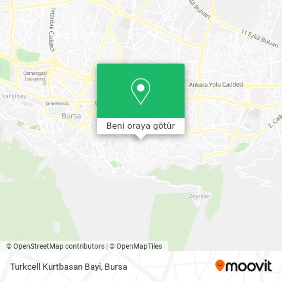 Turkcell Kurtbasan Bayi harita