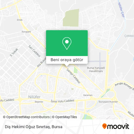 Diş Hekimi Oğuz Sınırtaş harita