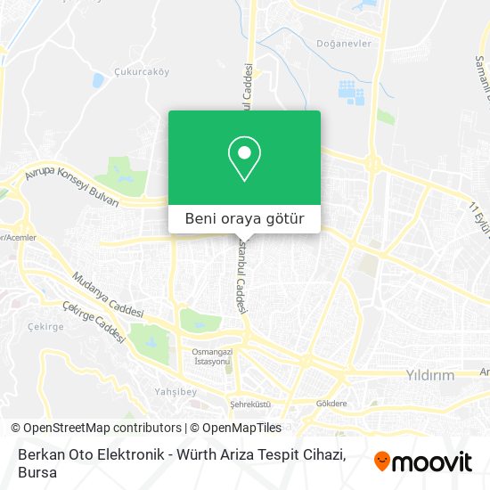 Berkan Oto Elektronik - Würth Ariza Tespit Cihazi harita