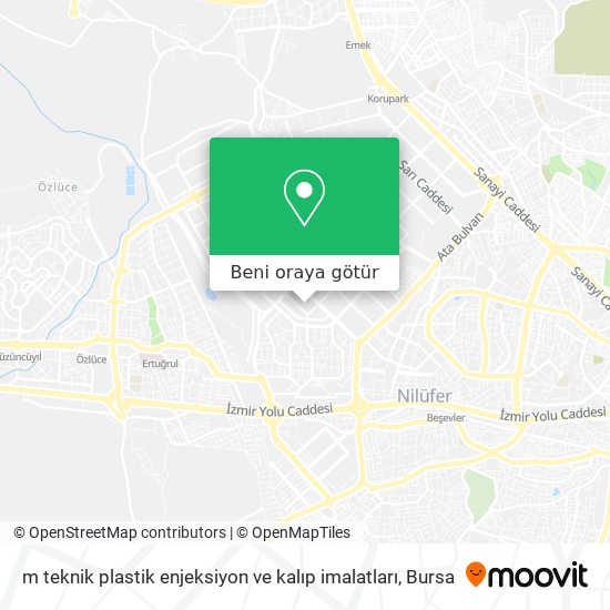 m teknik plastik enjeksiyon ve kalıp imalatları harita