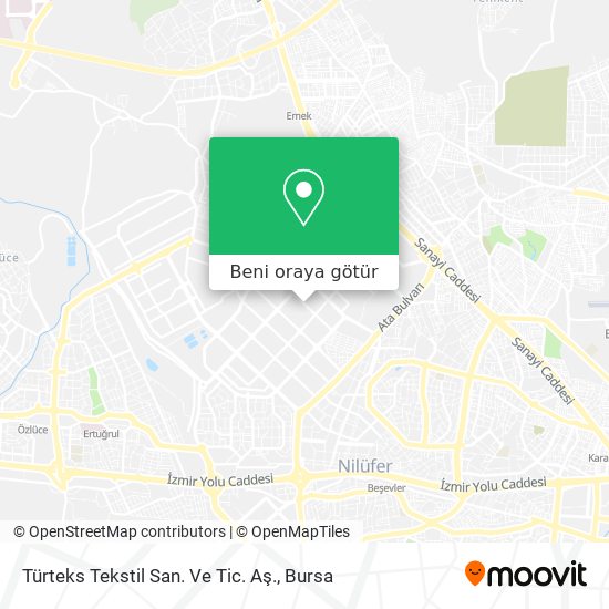 Türteks Tekstil San. Ve Tic. Aş. harita