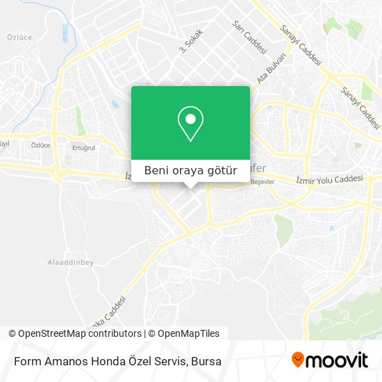 Form Amanos Honda Özel Servis harita