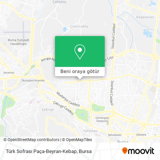 Türk Sofrası Paça-Beyran-Kebap harita