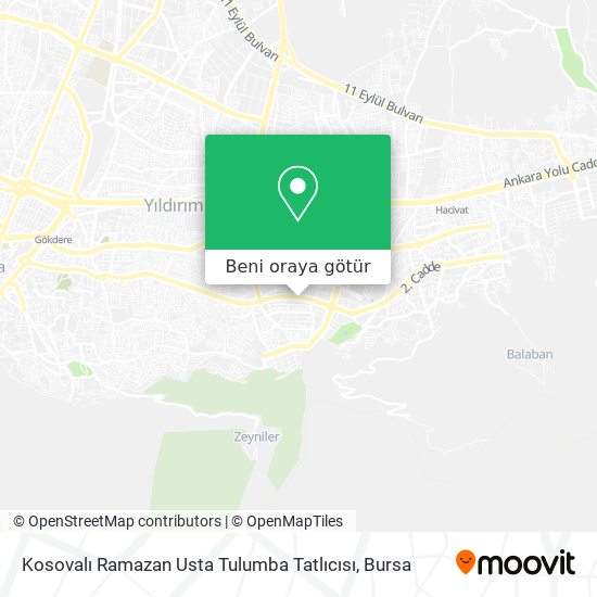 Kosovalı Ramazan Usta Tulumba Tatlıcısı harita