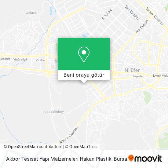 Akbor Tesisat Yapı Malzemeleri Hakan Plastik harita