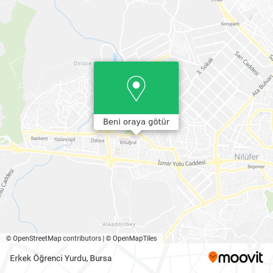 Erkek Öğrenci Yurdu harita