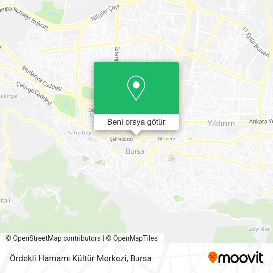 Ördekli Hamamı Kültür Merkezi harita