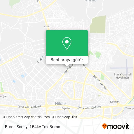 Bursa Sanayi 154kv Tm harita