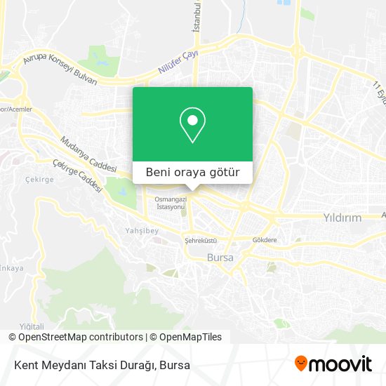 Kent Meydanı Taksi Durağı harita