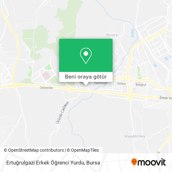 Ertuğrulgazi Erkek Öğrenci Yurdu harita
