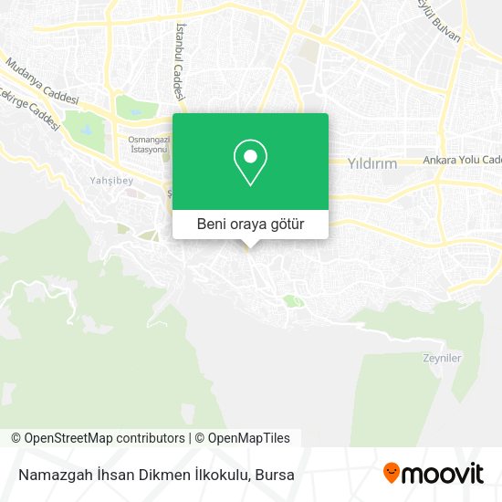 Namazgah İhsan Dikmen İlkokulu harita
