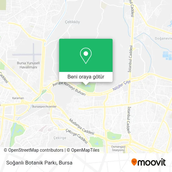 Soğanlı Botanik Parkı harita