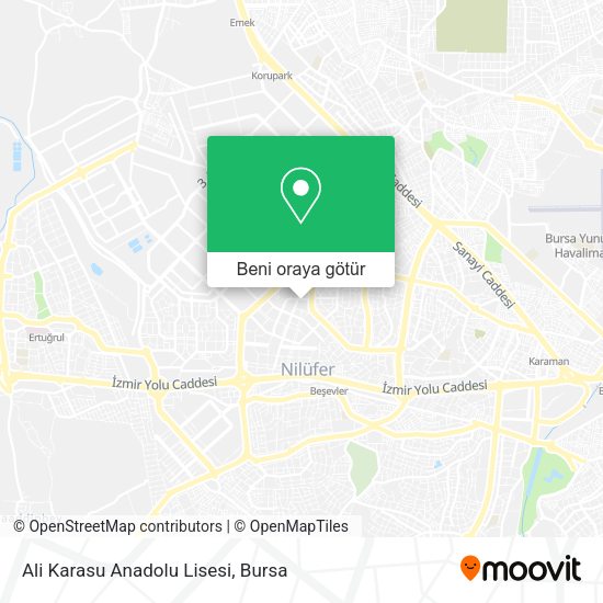 Ali Karasu Anadolu Lisesi harita