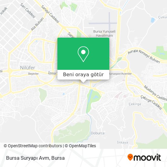 Bursa Suryapı Avm harita