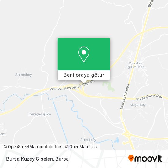 Bursa Kuzey Gişeleri harita