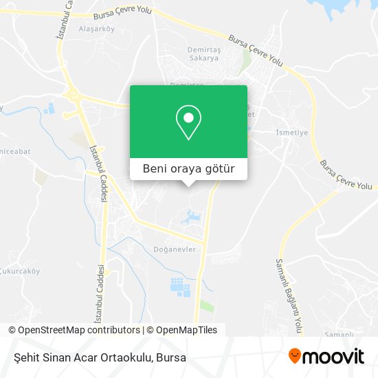 Şehit Sinan Acar Ortaokulu harita