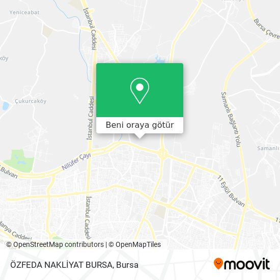 ÖZFEDA NAKLİYAT BURSA harita