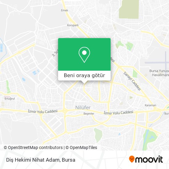 Diş Hekimi Nihat Adam harita