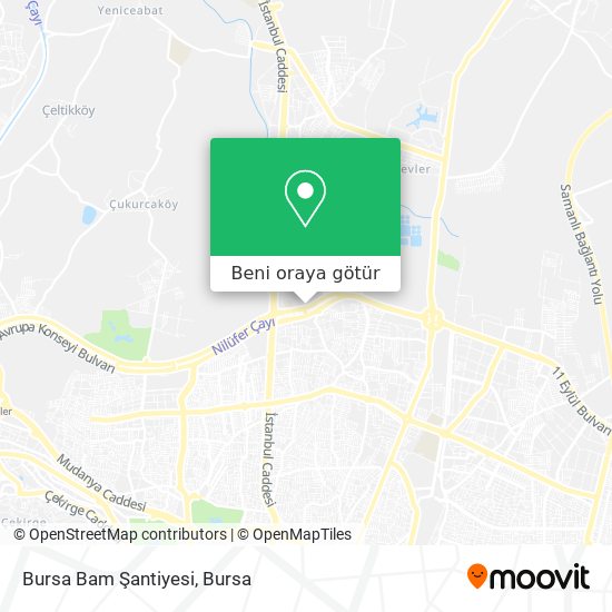 Bursa Bam Şantiyesi harita