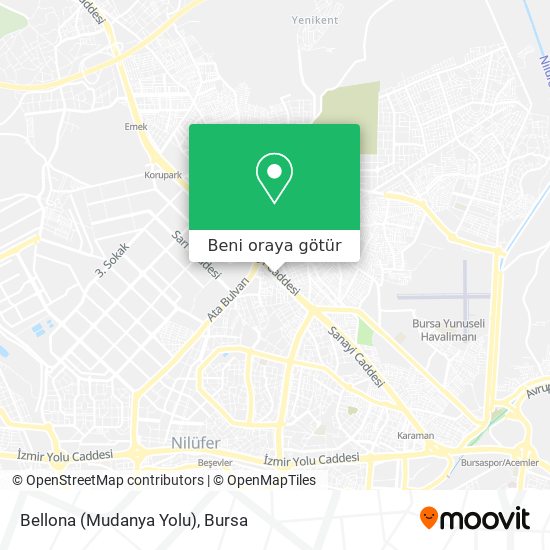 Bellona (Mudanya Yolu) harita