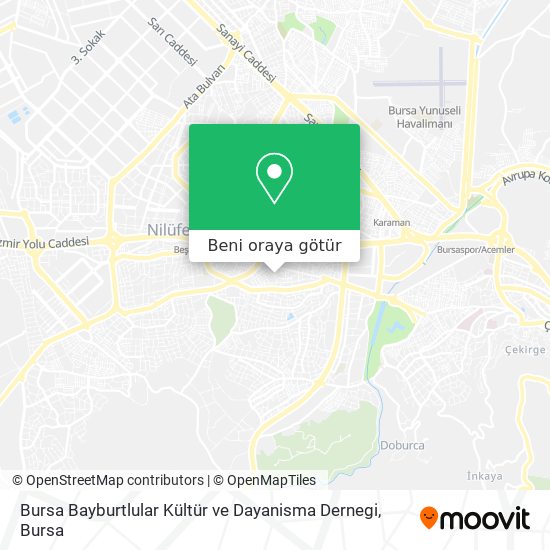 Bursa Bayburtlular Kültür ve Dayanisma Dernegi harita