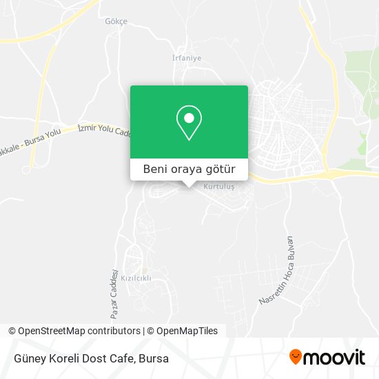 Güney Koreli Dost Cafe harita