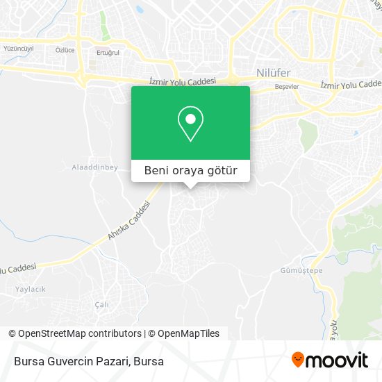 Bursa Guvercin Pazari harita