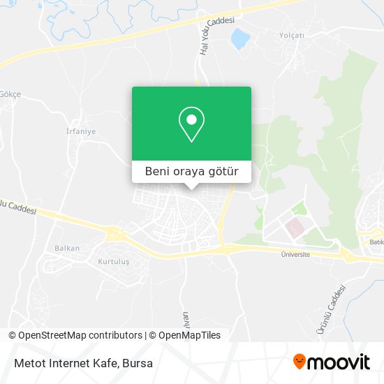 Metot Internet Kafe harita