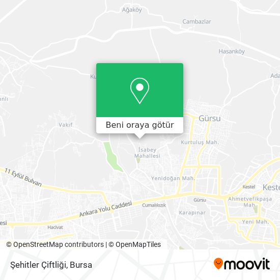 Şehitler Çiftliği harita
