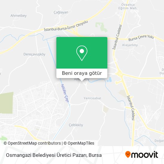 Osmangazi Belediyesi Üretici Pazarı harita