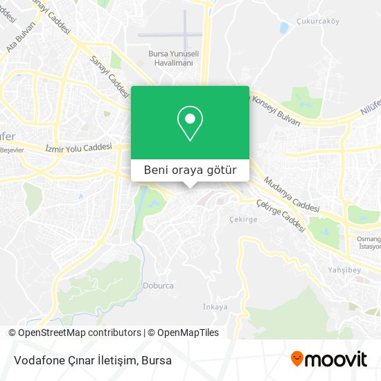 Vodafone Çınar İletişim harita