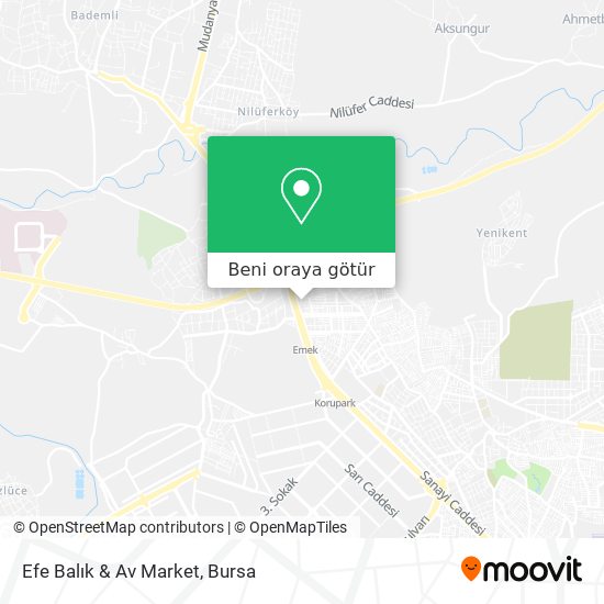 Efe Balık & Av Market harita