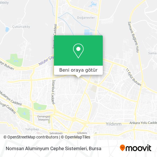 Nomsan Aluminyum Cephe Sistemleri harita