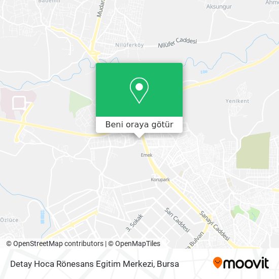 Detay Hoca Rönesans Egitim Merkezi harita