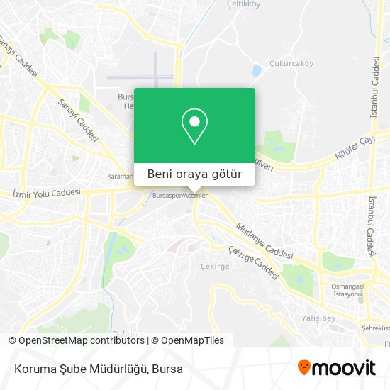 Koruma Şube Müdürlüğü harita