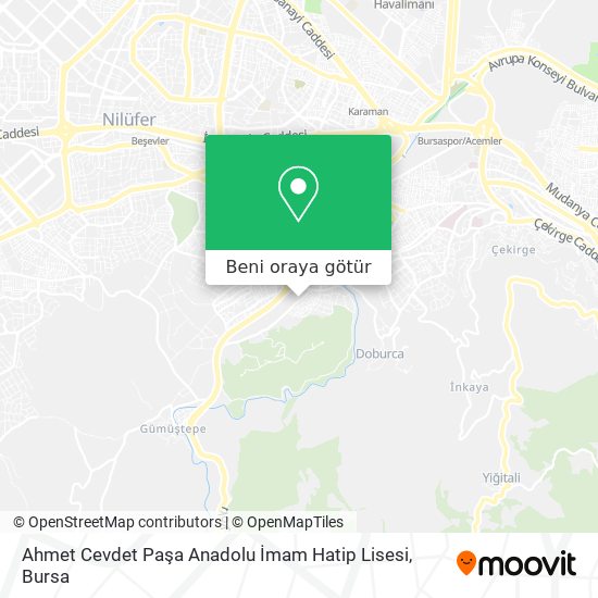 Ahmet Cevdet Paşa Anadolu İmam Hatip Lisesi harita