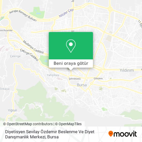 Diyetisyen Sevilay Özdemir Beslenme Ve Diyet Danışmanlık Merkezi harita