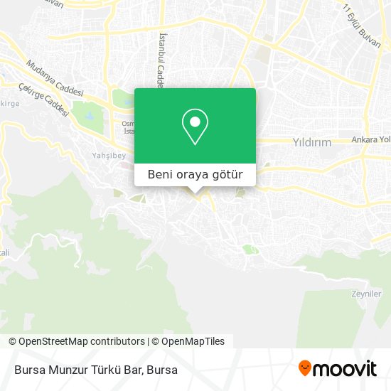 Bursa Munzur Türkü Bar harita