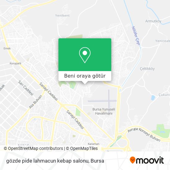 gözde pide lahmacun kebap salonu harita