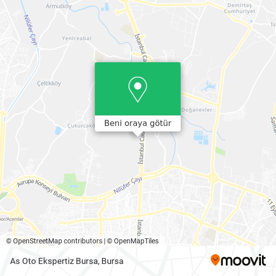 As Oto Ekspertiz Bursa harita