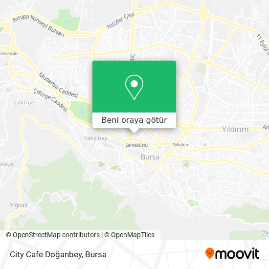 City Cafe Doğanbey harita