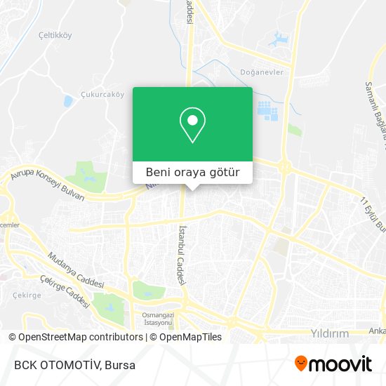 BCK OTOMOTİV harita