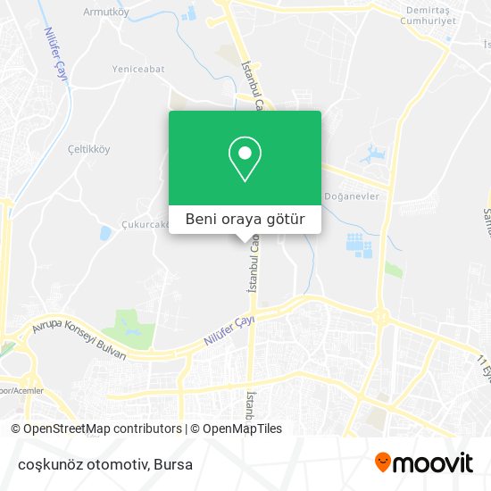coşkunöz otomotiv harita