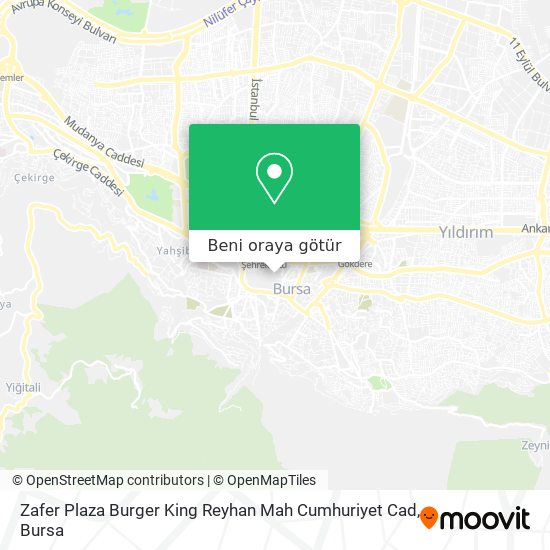 Zafer Plaza Burger King Reyhan Mah Cumhuriyet Cad harita