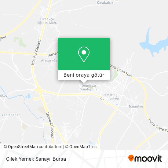 Çilek Yemek Sanayi harita