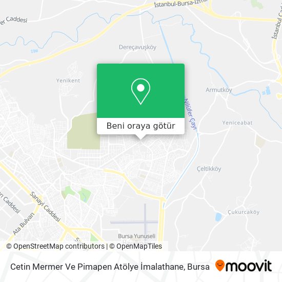 Cetin Mermer Ve Pimapen Atölye İmalathane harita