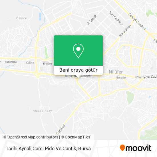 Tarihi Aynali Carsi Pide Ve Cantik harita